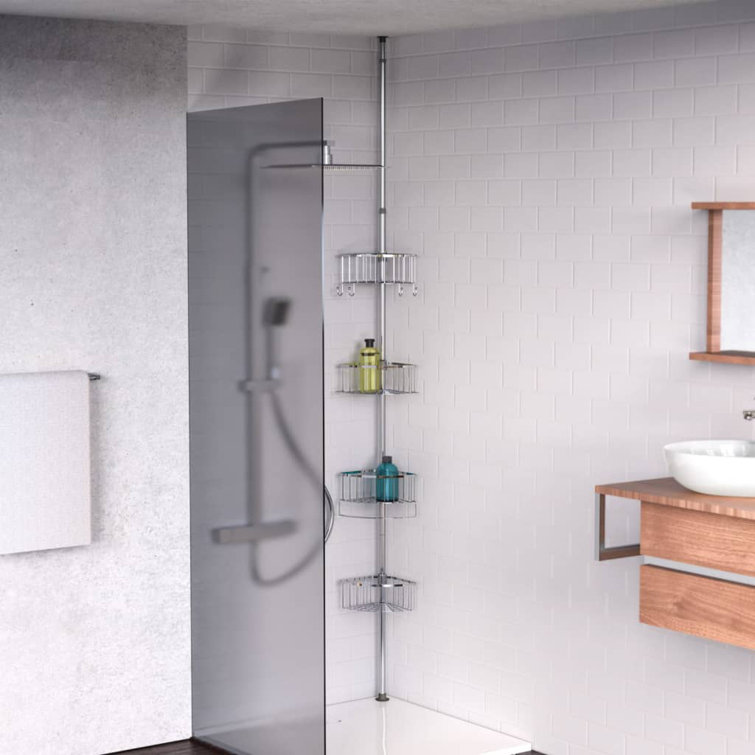 Belfry Bathroom Eisl Telescopic Corner Shower Shelf Chrome Wayfair.co.uk